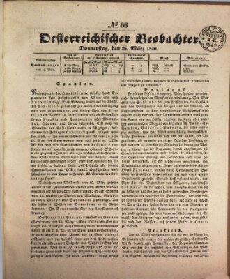 Der Oesterreichische Beobachter Donnerstag 26. März 1840