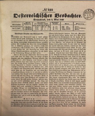 Der Oesterreichische Beobachter Samstag 2. Mai 1840