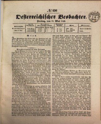 Der Oesterreichische Beobachter Freitag 15. Mai 1840