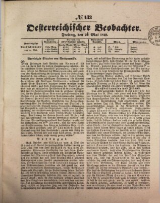 Der Oesterreichische Beobachter Freitag 22. Mai 1840