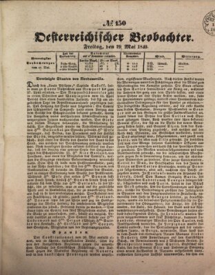 Der Oesterreichische Beobachter Freitag 29. Mai 1840