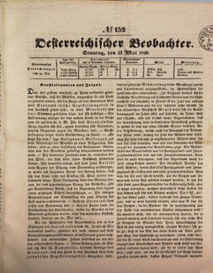 Der Oesterreichische Beobachter Sonntag 31. Mai 1840