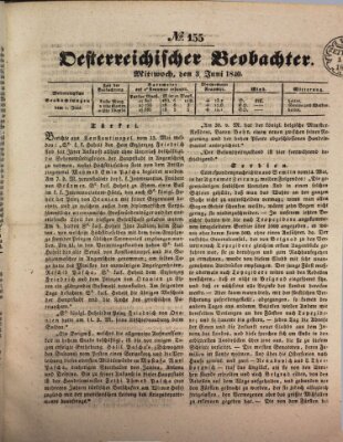 Der Oesterreichische Beobachter Mittwoch 3. Juni 1840