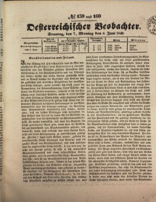 Der Oesterreichische Beobachter Sonntag 7. Juni 1840