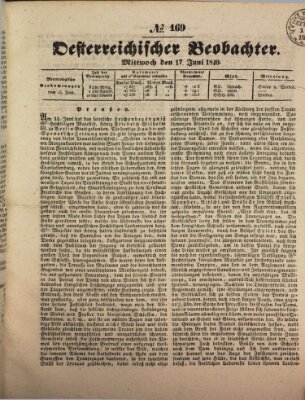 Der Oesterreichische Beobachter Mittwoch 17. Juni 1840