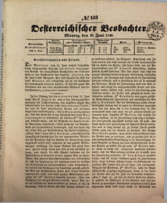 Der Oesterreichische Beobachter Montag 29. Juni 1840