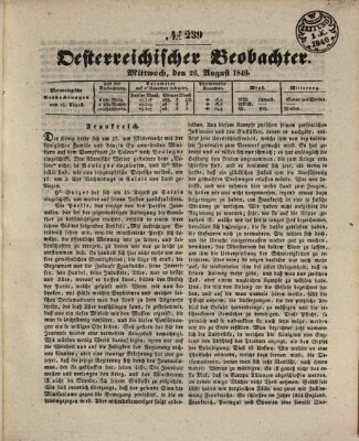 Der Oesterreichische Beobachter Mittwoch 26. August 1840