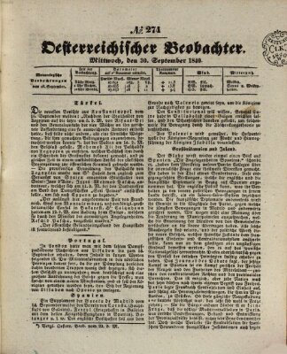 Der Oesterreichische Beobachter Mittwoch 30. September 1840