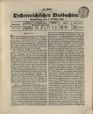 Der Oesterreichische Beobachter Donnerstag 8. Oktober 1840