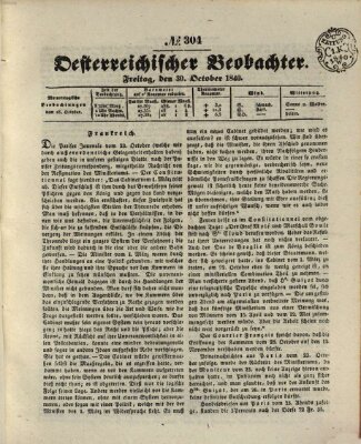 Der Oesterreichische Beobachter Freitag 30. Oktober 1840