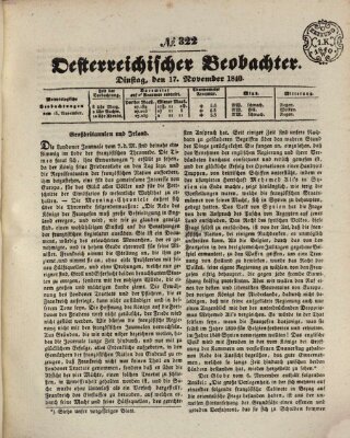 Der Oesterreichische Beobachter Dienstag 17. November 1840