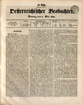 Der Oesterreichische Beobachter Dienstag 4. Mai 1841