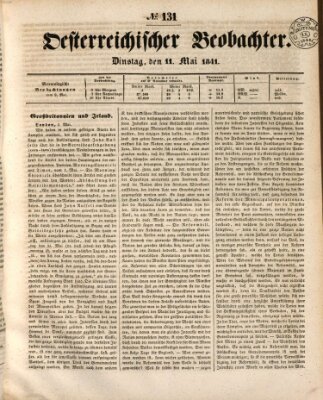 Der Oesterreichische Beobachter Dienstag 11. Mai 1841