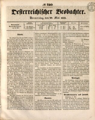 Der Oesterreichische Beobachter Donnerstag 20. Mai 1841