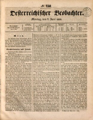 Der Oesterreichische Beobachter Montag 7. Juni 1841