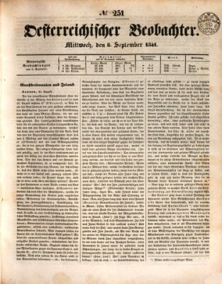 Der Oesterreichische Beobachter Mittwoch 8. September 1841