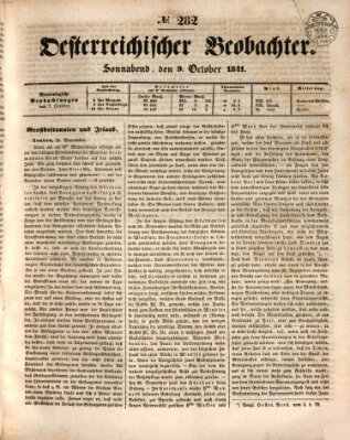 Der Oesterreichische Beobachter Samstag 9. Oktober 1841