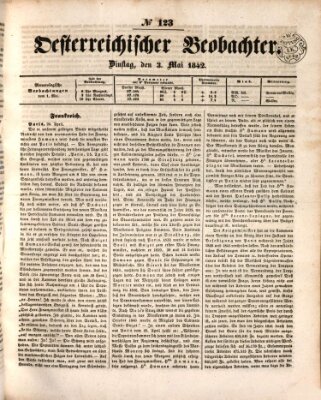 Der Oesterreichische Beobachter Dienstag 3. Mai 1842