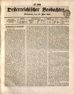 Der Oesterreichische Beobachter Samstag 14. Mai 1842