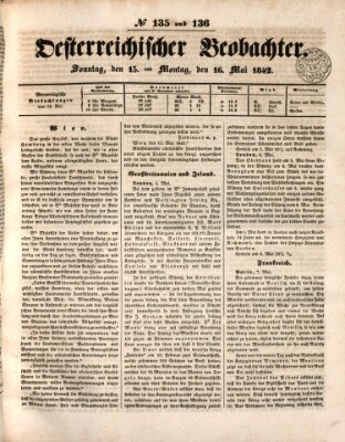 Der Oesterreichische Beobachter Montag 16. Mai 1842