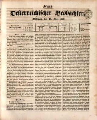 Der Oesterreichische Beobachter Mittwoch 25. Mai 1842