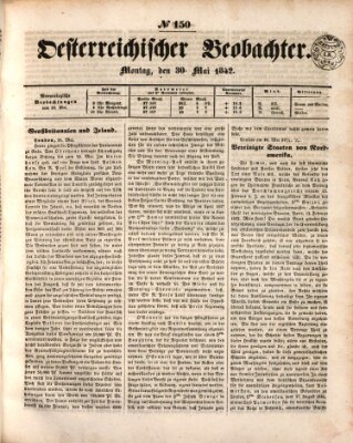 Der Oesterreichische Beobachter Montag 30. Mai 1842