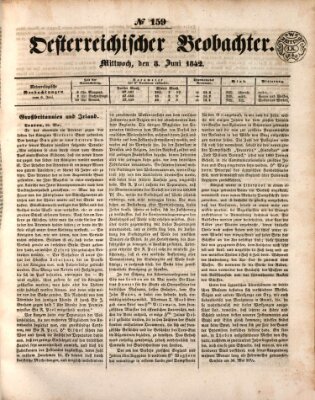 Der Oesterreichische Beobachter Mittwoch 8. Juni 1842