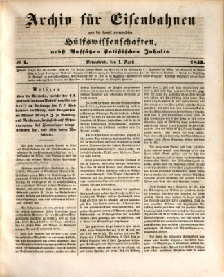 Der Oesterreichische Beobachter Samstag 1. April 1843