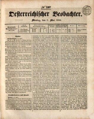 Der Oesterreichische Beobachter Montag 6. Mai 1844