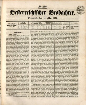 Der Oesterreichische Beobachter Samstag 11. Mai 1844