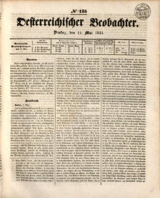 Der Oesterreichische Beobachter Dienstag 14. Mai 1844