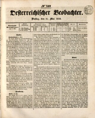 Der Oesterreichische Beobachter Dienstag 21. Mai 1844