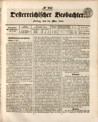 Der Oesterreichische Beobachter Freitag 24. Mai 1844