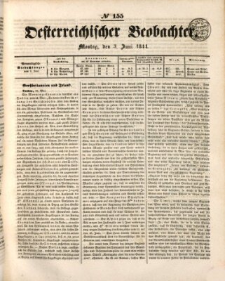 Der Oesterreichische Beobachter Montag 3. Juni 1844