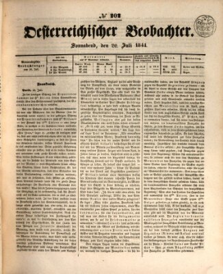 Der Oesterreichische Beobachter Samstag 20. Juli 1844