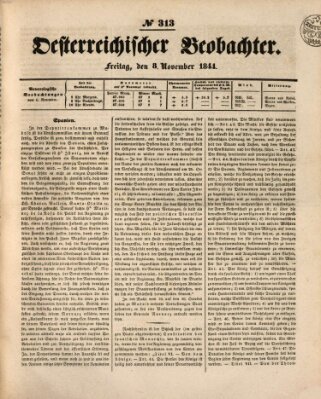 Der Oesterreichische Beobachter Freitag 8. November 1844