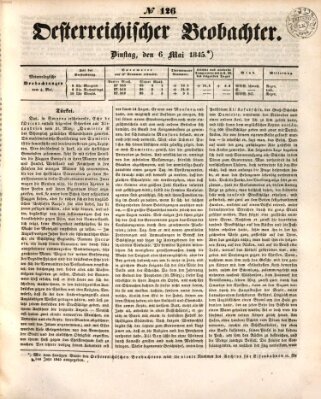 Der Oesterreichische Beobachter Dienstag 6. Mai 1845