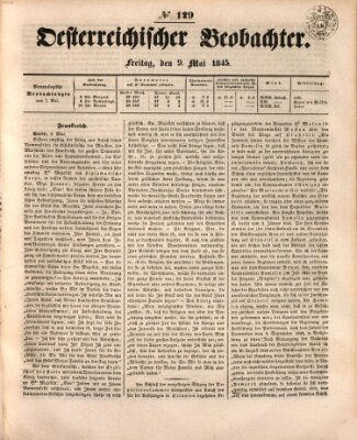 Der Oesterreichische Beobachter Freitag 9. Mai 1845