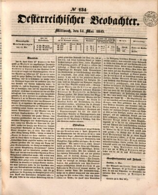 Der Oesterreichische Beobachter Mittwoch 14. Mai 1845