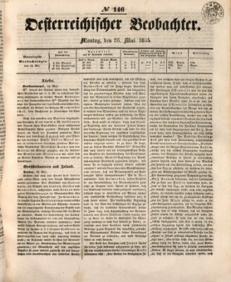 Der Oesterreichische Beobachter Montag 26. Mai 1845