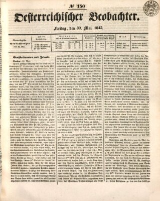 Der Oesterreichische Beobachter Freitag 30. Mai 1845