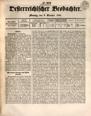 Der Oesterreichische Beobachter Montag 6. Oktober 1845