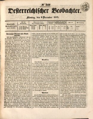 Der Oesterreichische Beobachter Montag 8. Dezember 1845