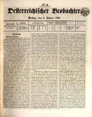 Der Oesterreichische Beobachter Dienstag 6. Januar 1846