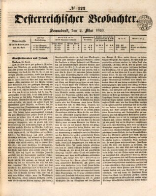 Der Oesterreichische Beobachter Samstag 2. Mai 1846