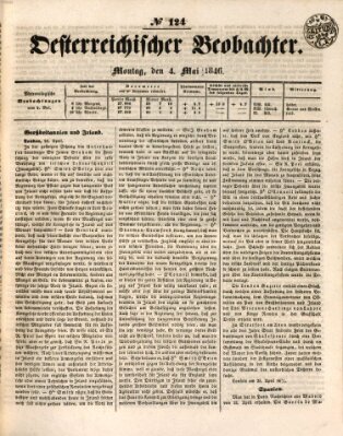 Der Oesterreichische Beobachter Montag 4. Mai 1846