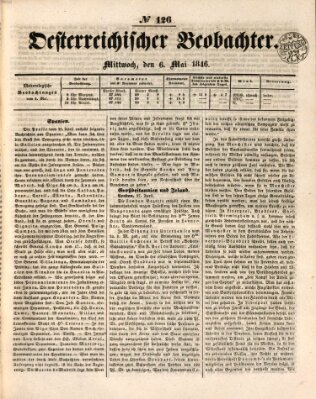 Der Oesterreichische Beobachter Mittwoch 6. Mai 1846