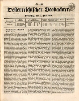 Der Oesterreichische Beobachter Donnerstag 7. Mai 1846