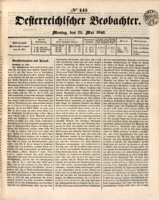 Der Oesterreichische Beobachter Montag 25. Mai 1846