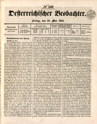 Der Oesterreichische Beobachter Freitag 29. Mai 1846